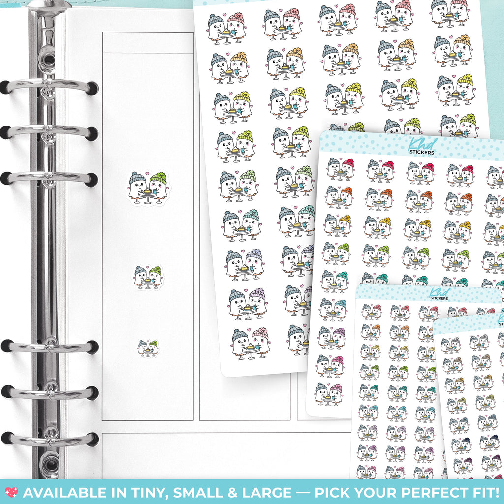 Georgina Ghost on a Date Night Stickers