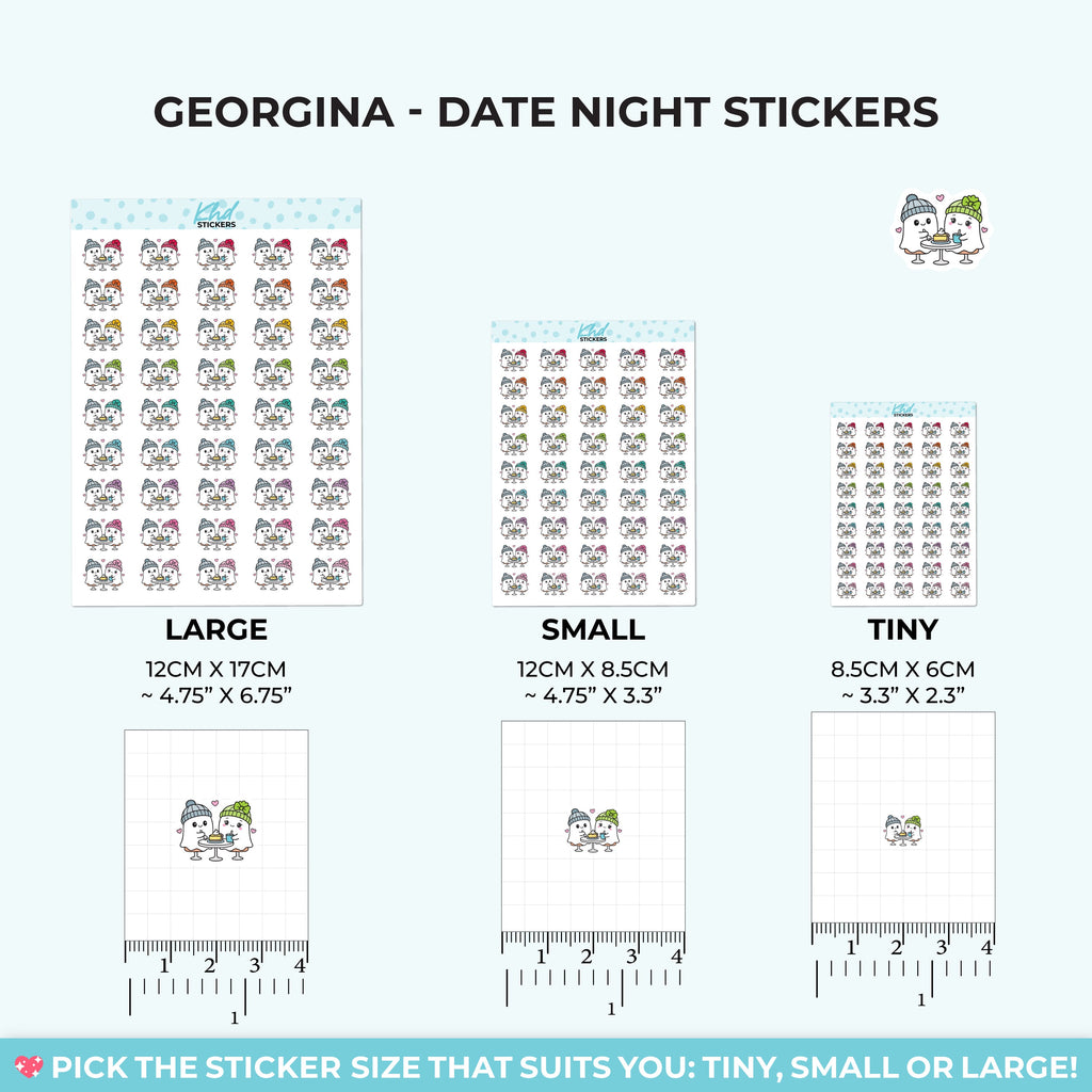 Georgina Ghost on a Date Night Stickers