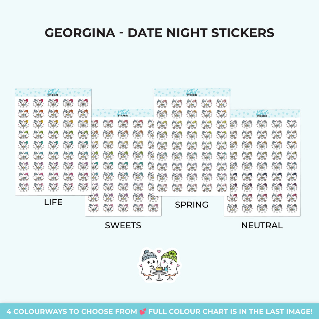 Georgina Ghost on a Date Night Stickers
