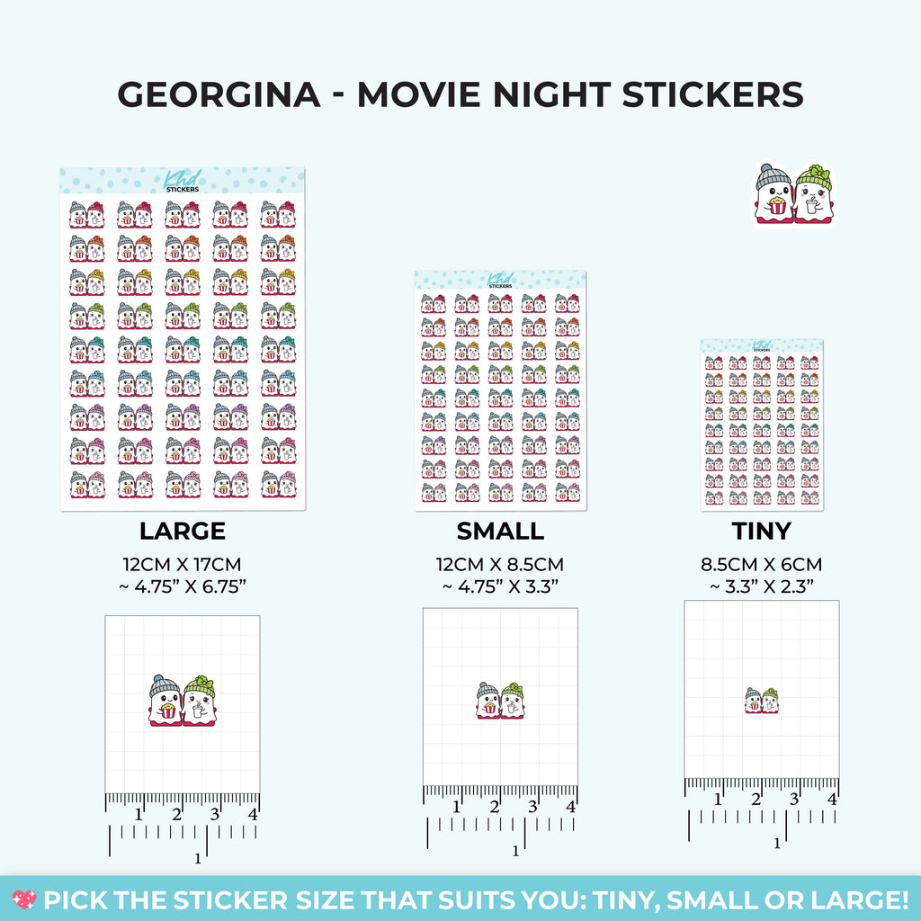 Georgina Ghost Movie Night Stickers