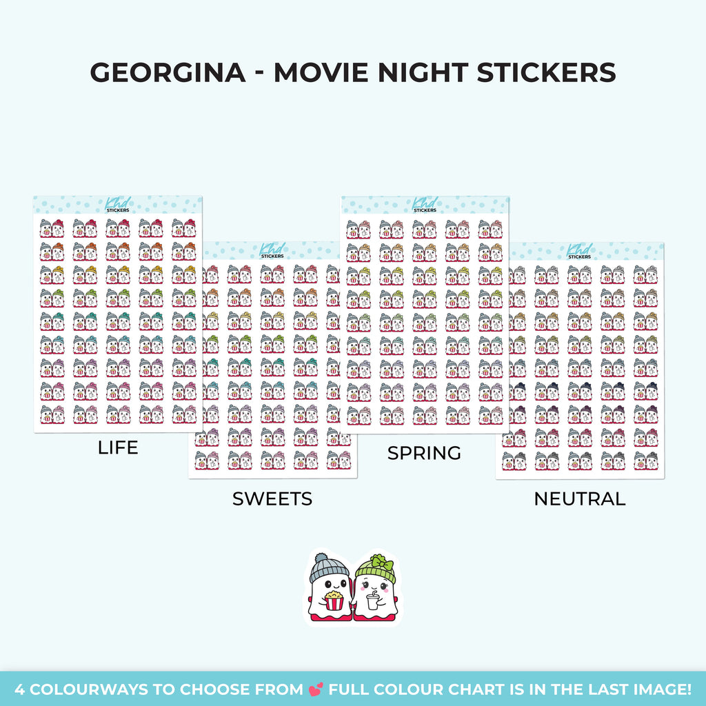Georgina Ghost Movie Night Stickers
