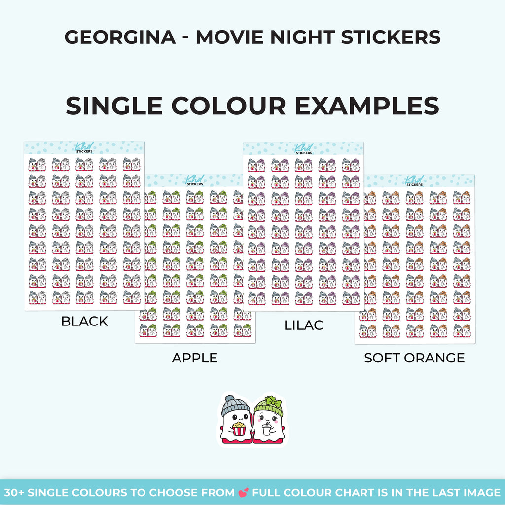 Georgina Ghost Movie Night Stickers