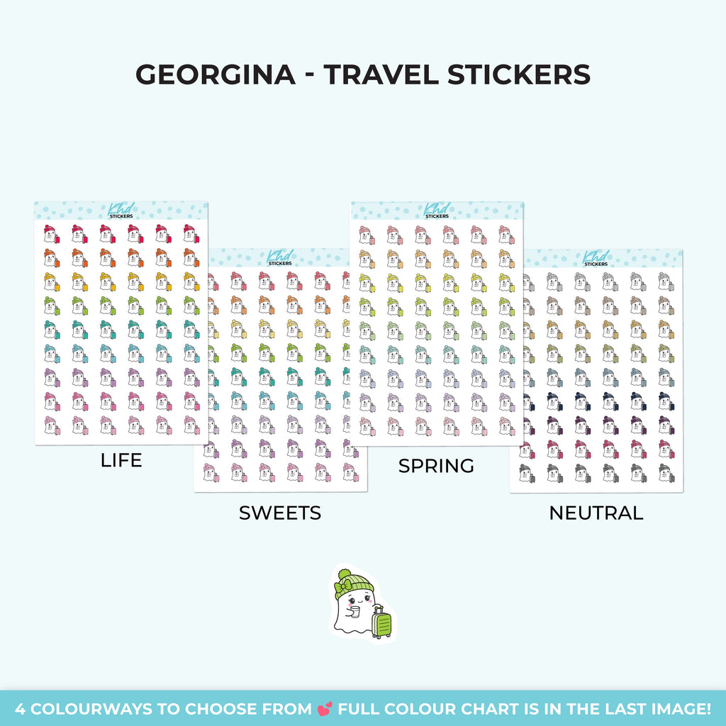 Georgina Ghost Travelling Stickers