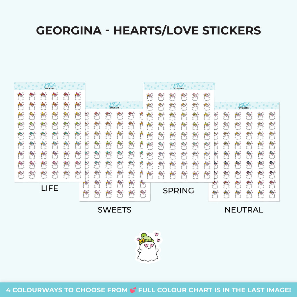 Georgina Ghost in Love Stickers