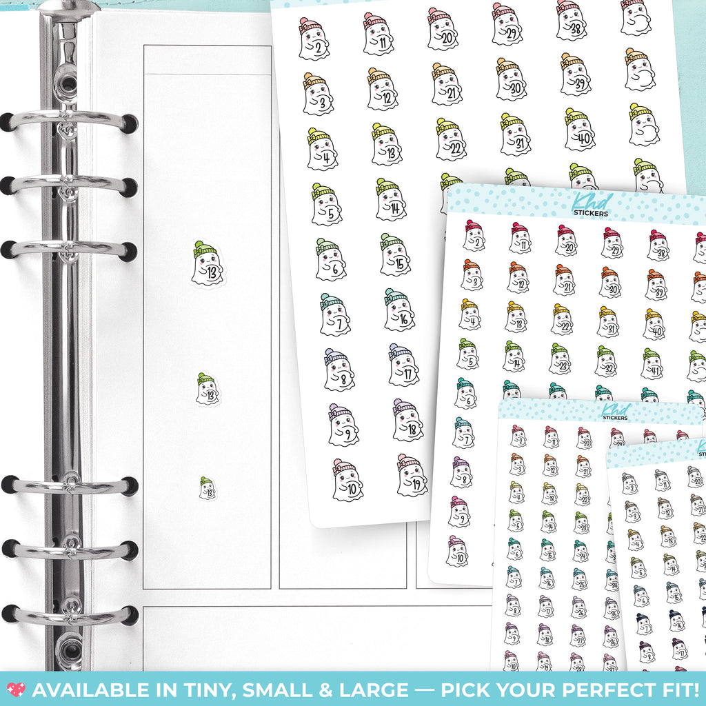 Georgina Ghost Pregnancy Countdown Stickers