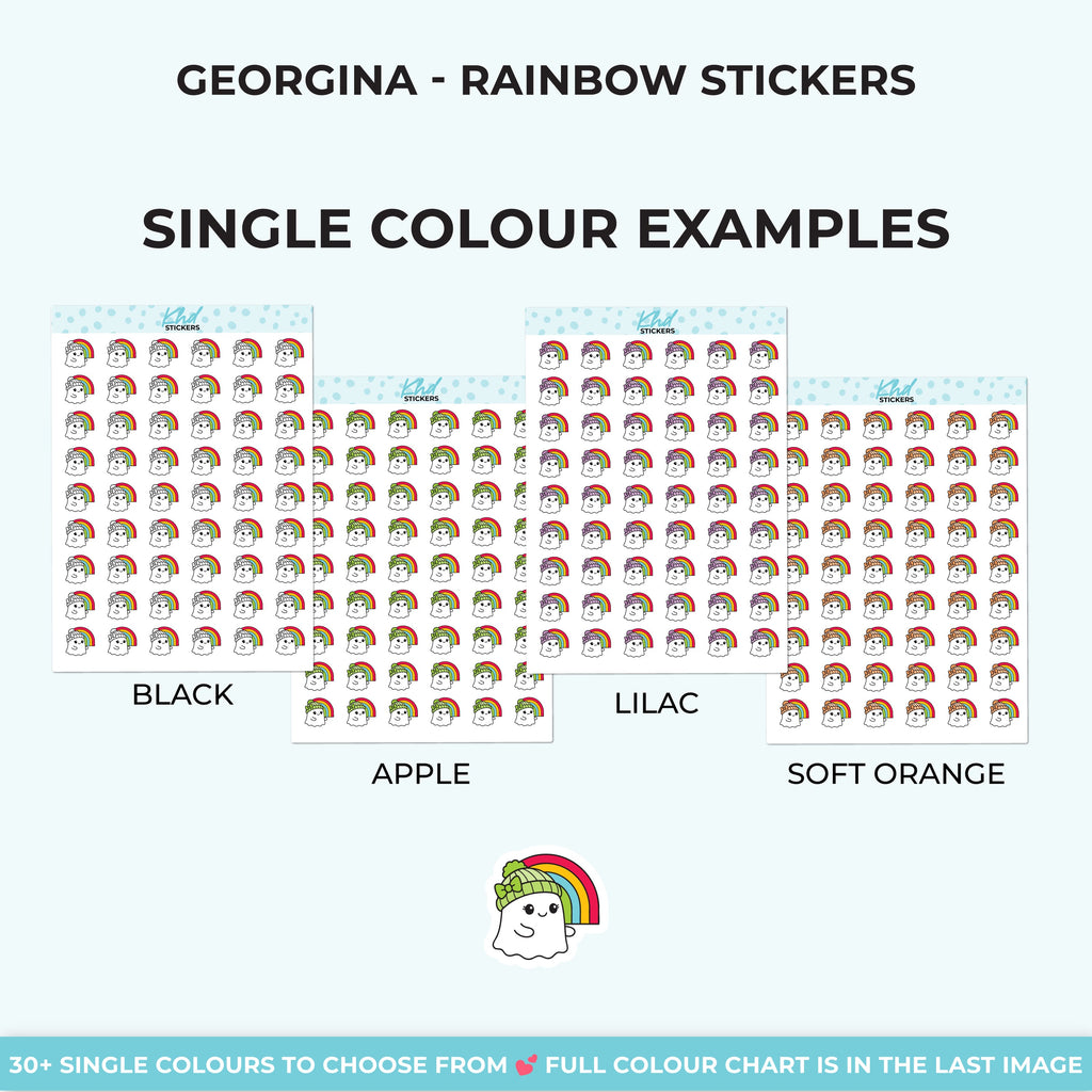 Georgina Ghost with a Rainbow Stickers