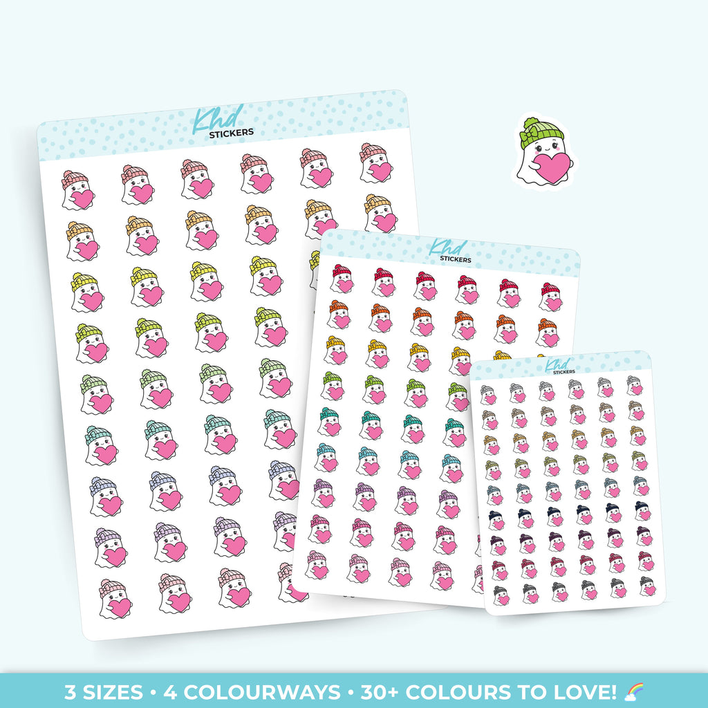 Georgina Ghost with Hearts Stickers