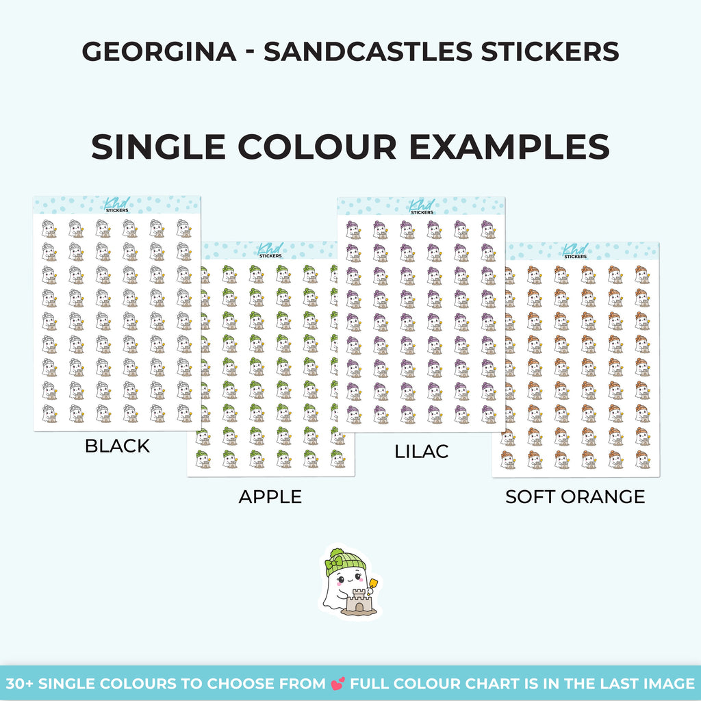 Georgina Ghost Building Sandcastles Stickers