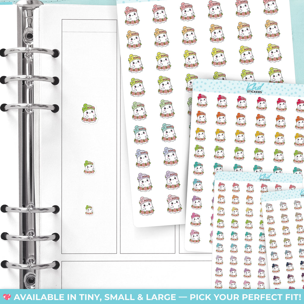 Georgina Ghost with Flowers Stickers