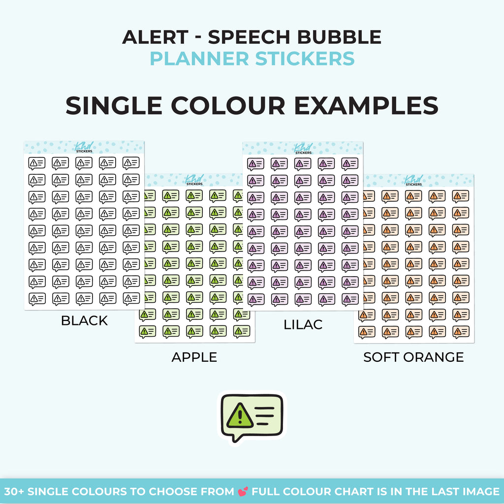 Alert - Speech Bubble Planner Stickers - image 5