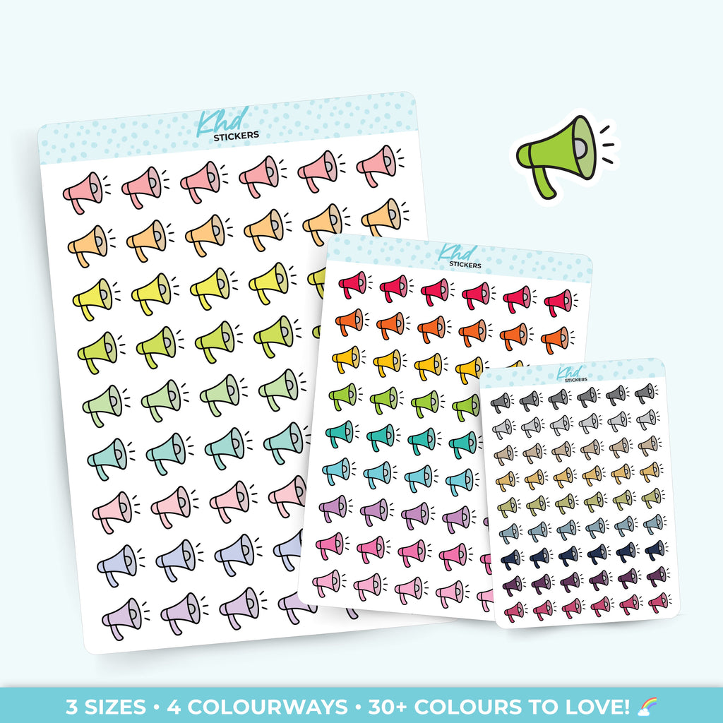 Megaphone Planner Stickers - image 1