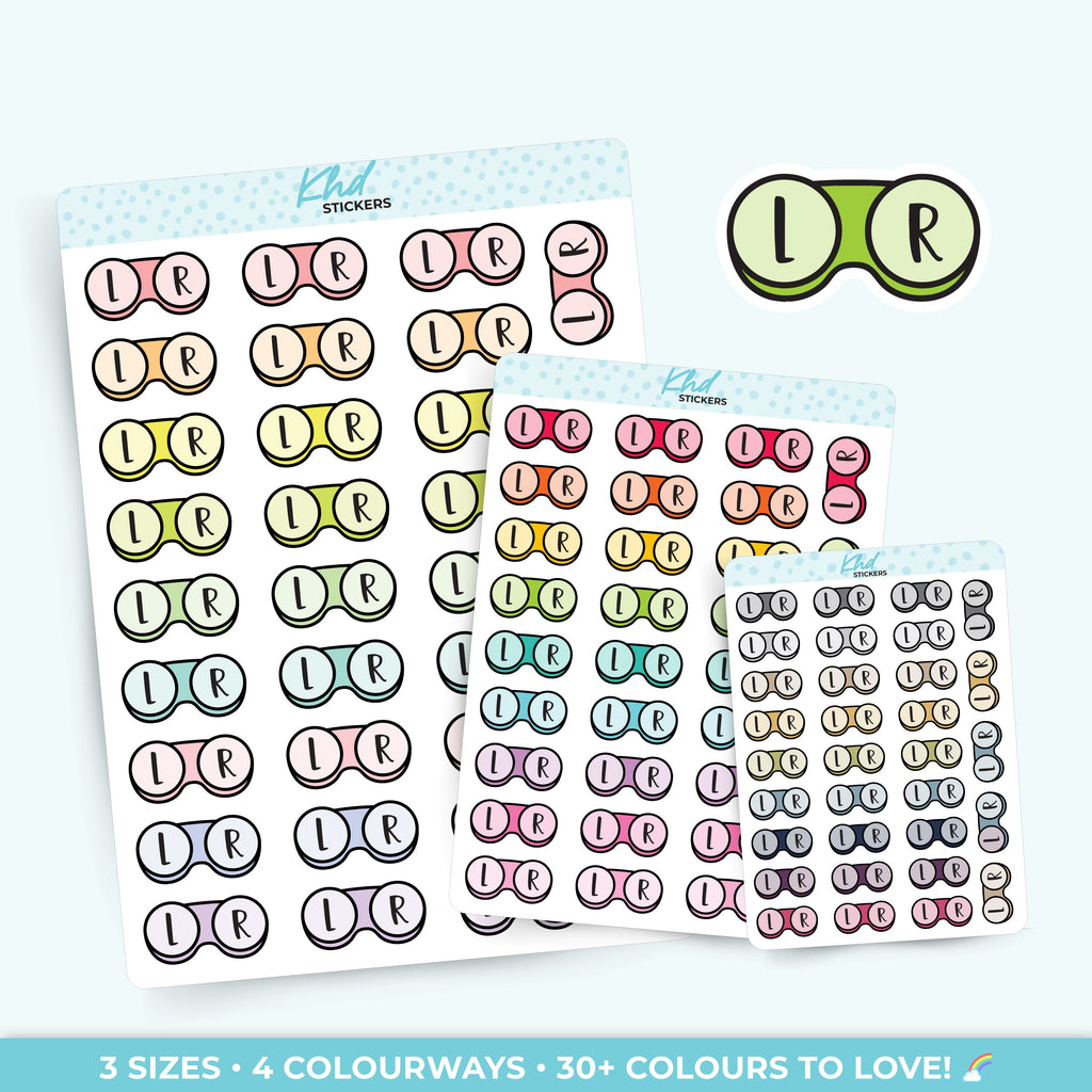 Contact Lens Case Planner Stickers - image 1