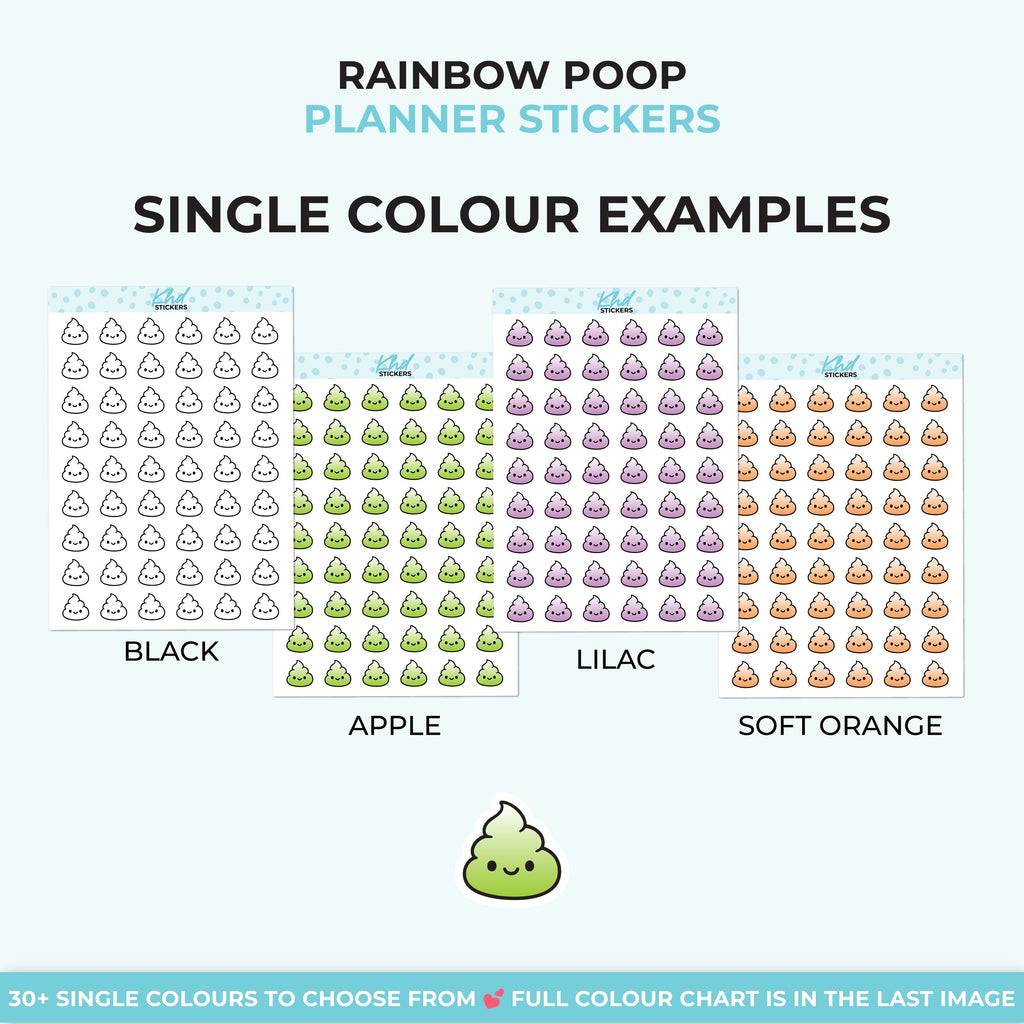 Rainbow Poop Planner Stickers - image 5