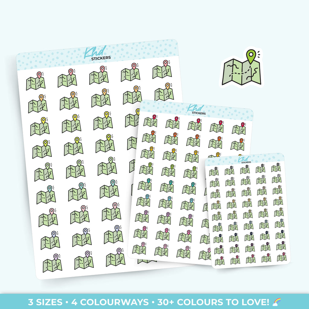 Maps Planner Stickers - image 1