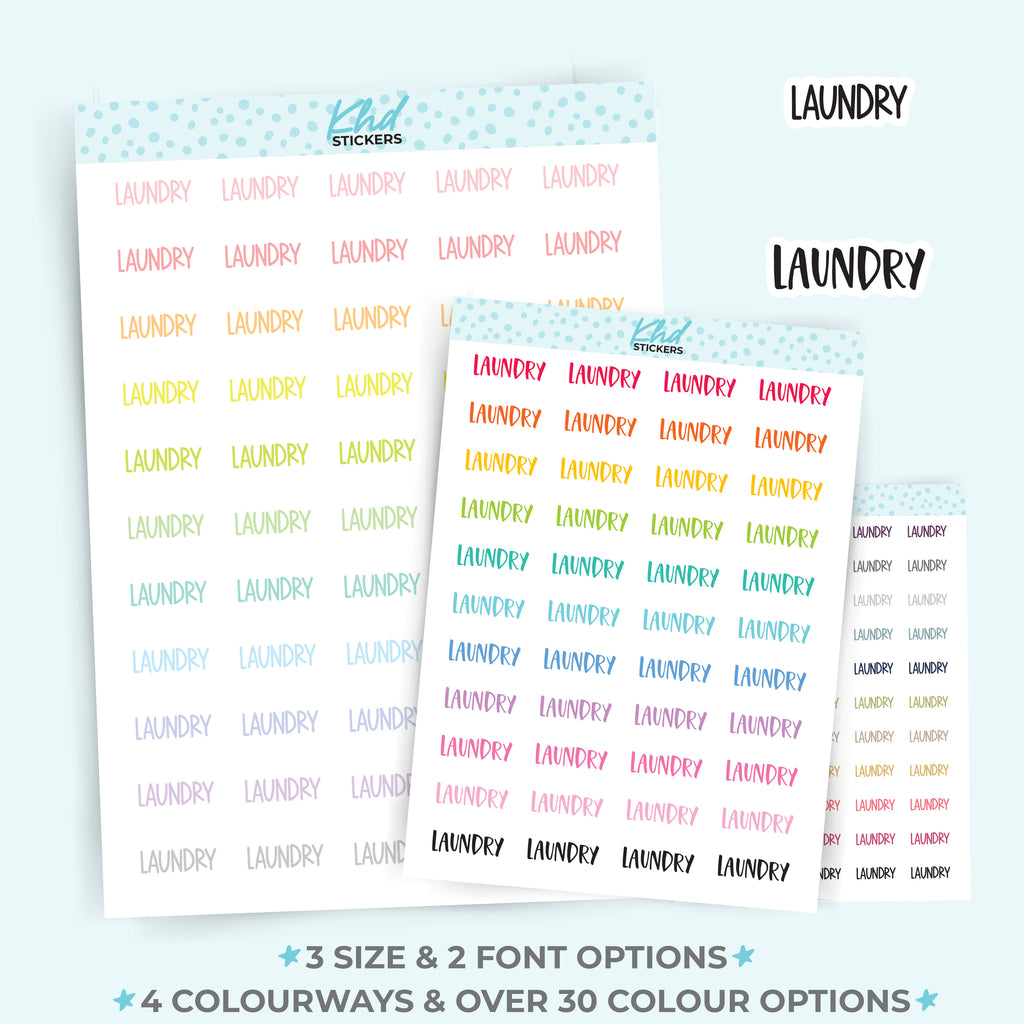 Laundry Planner Stickers Small