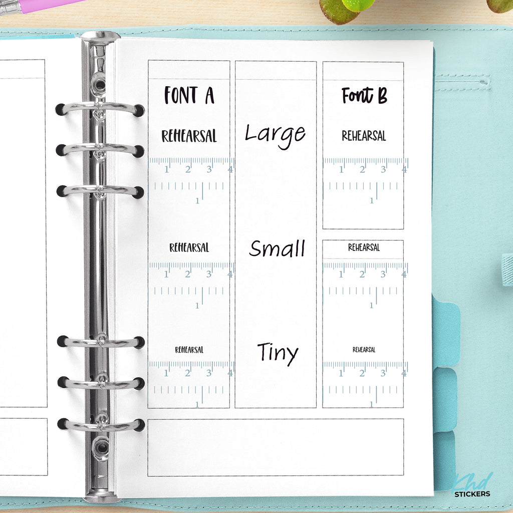 Rehearsal Planner Stickers Small