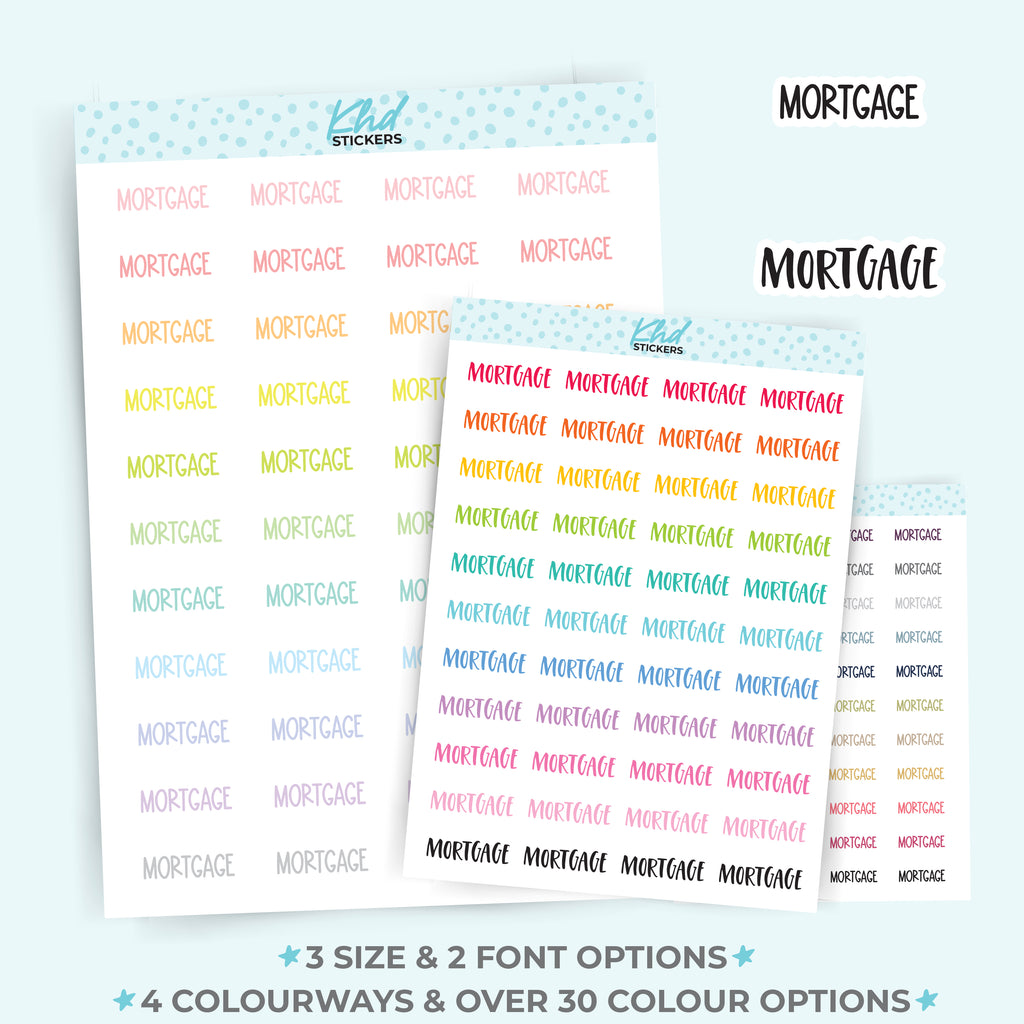 Mortgage Planner Stickers Small