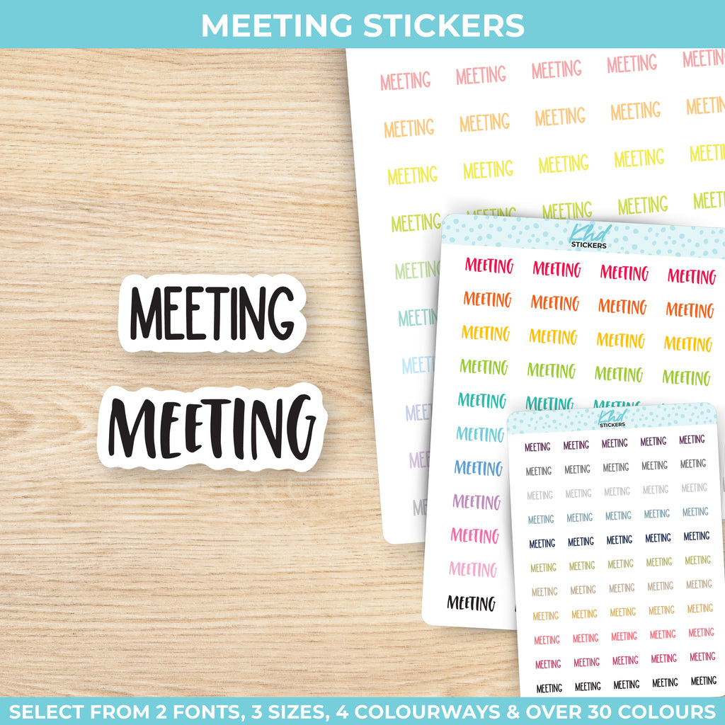 Meeting Planner Stickers Small