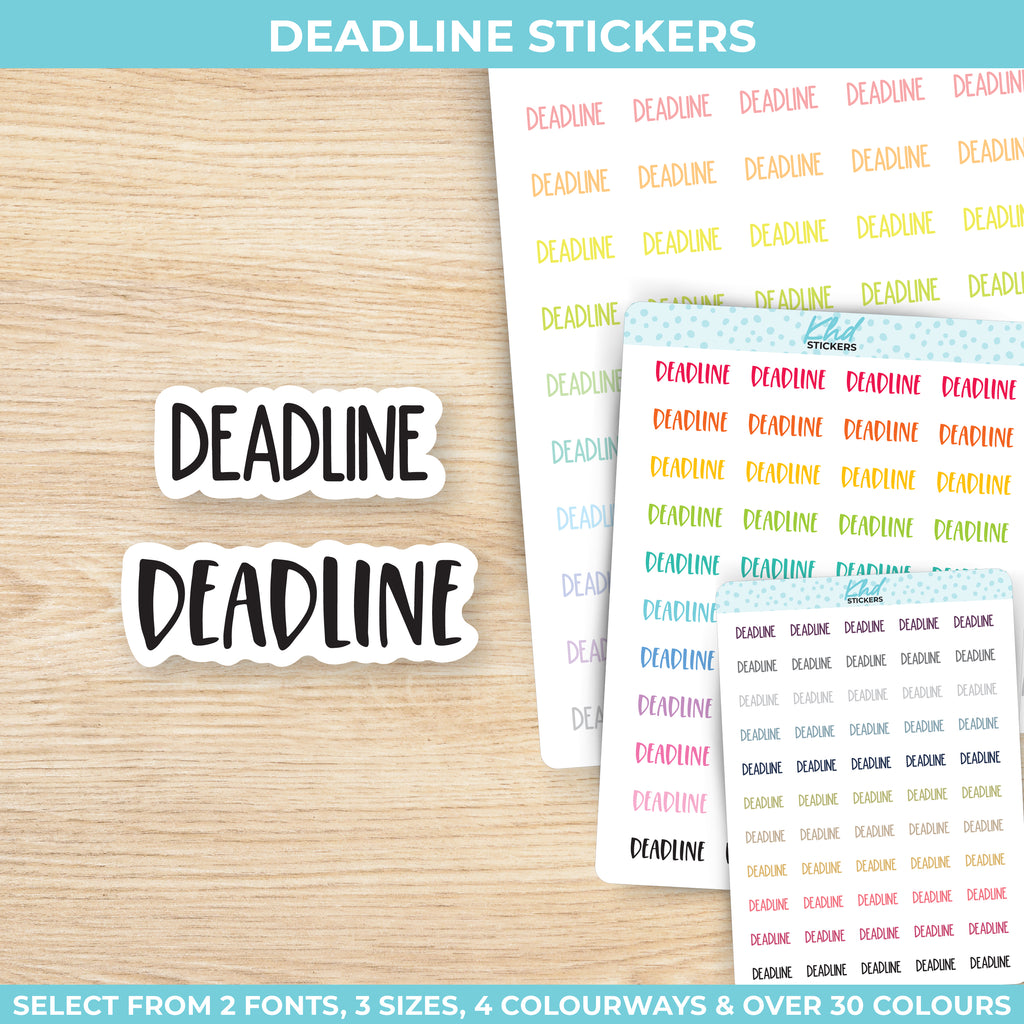 Deadline Planner Stickers Small