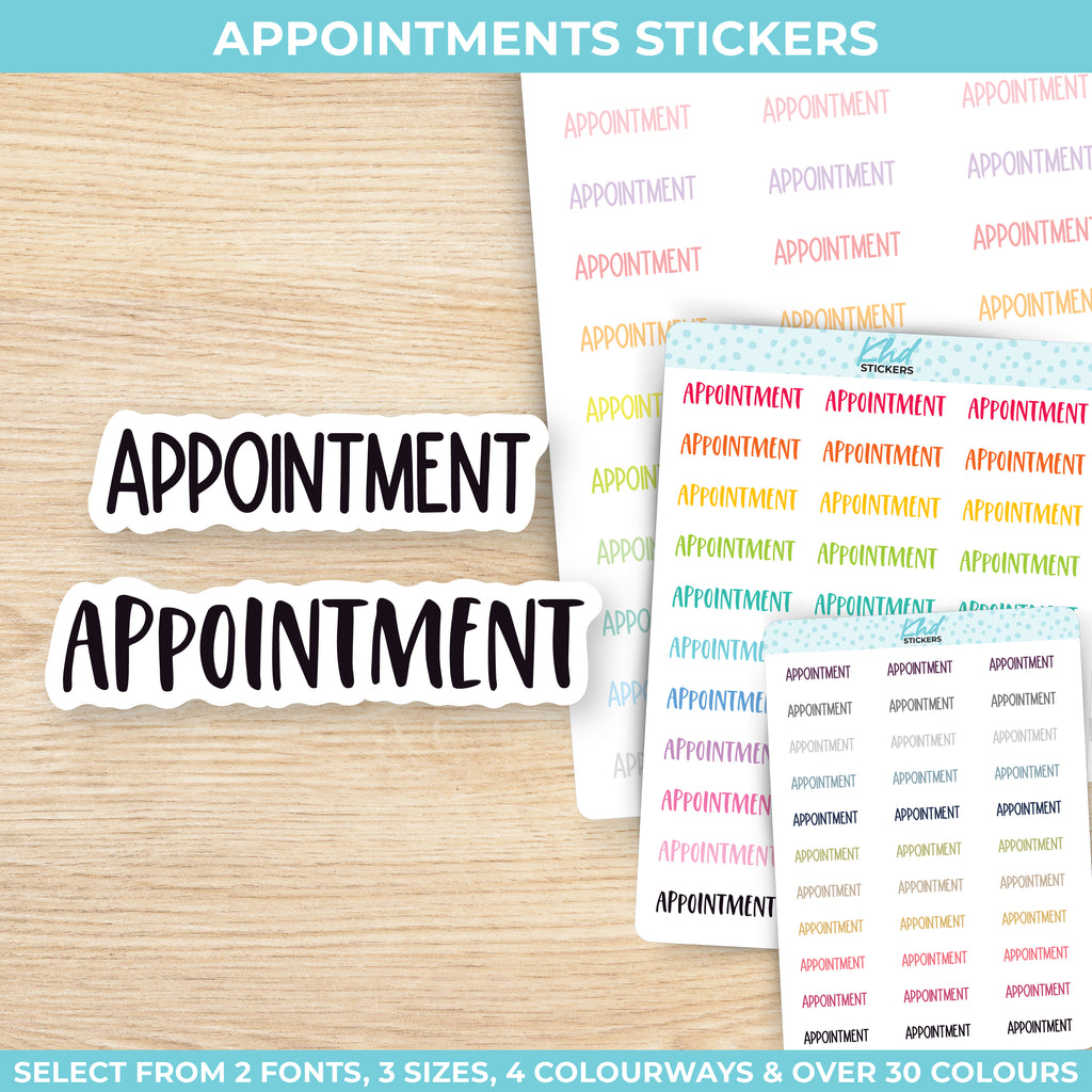 Appointments Planner Stickers Small