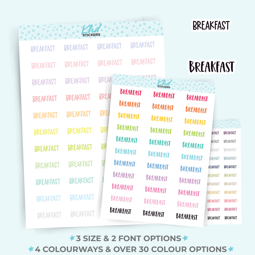 Breakfast Planner Stickers Small