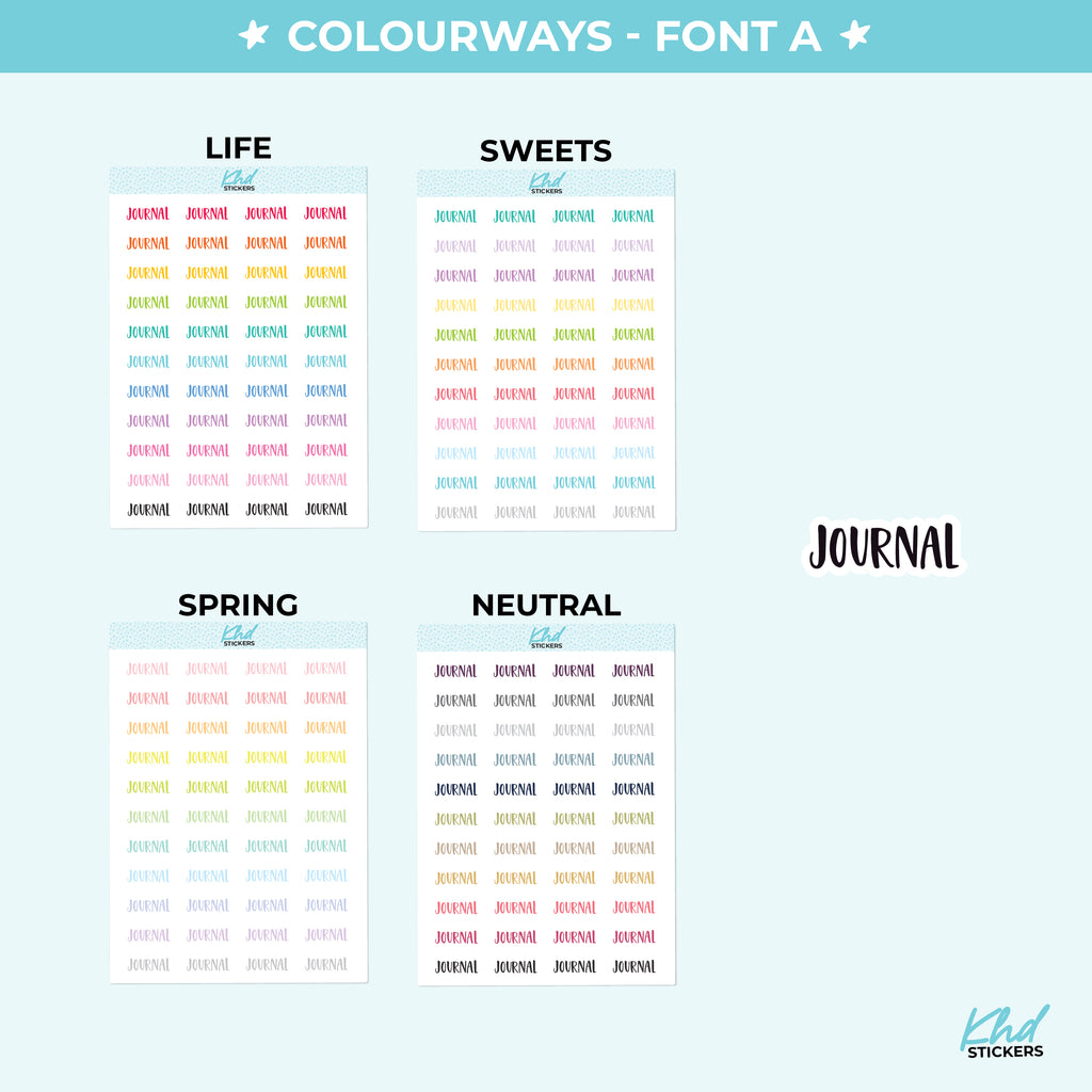 Journal Planner Stickers Small