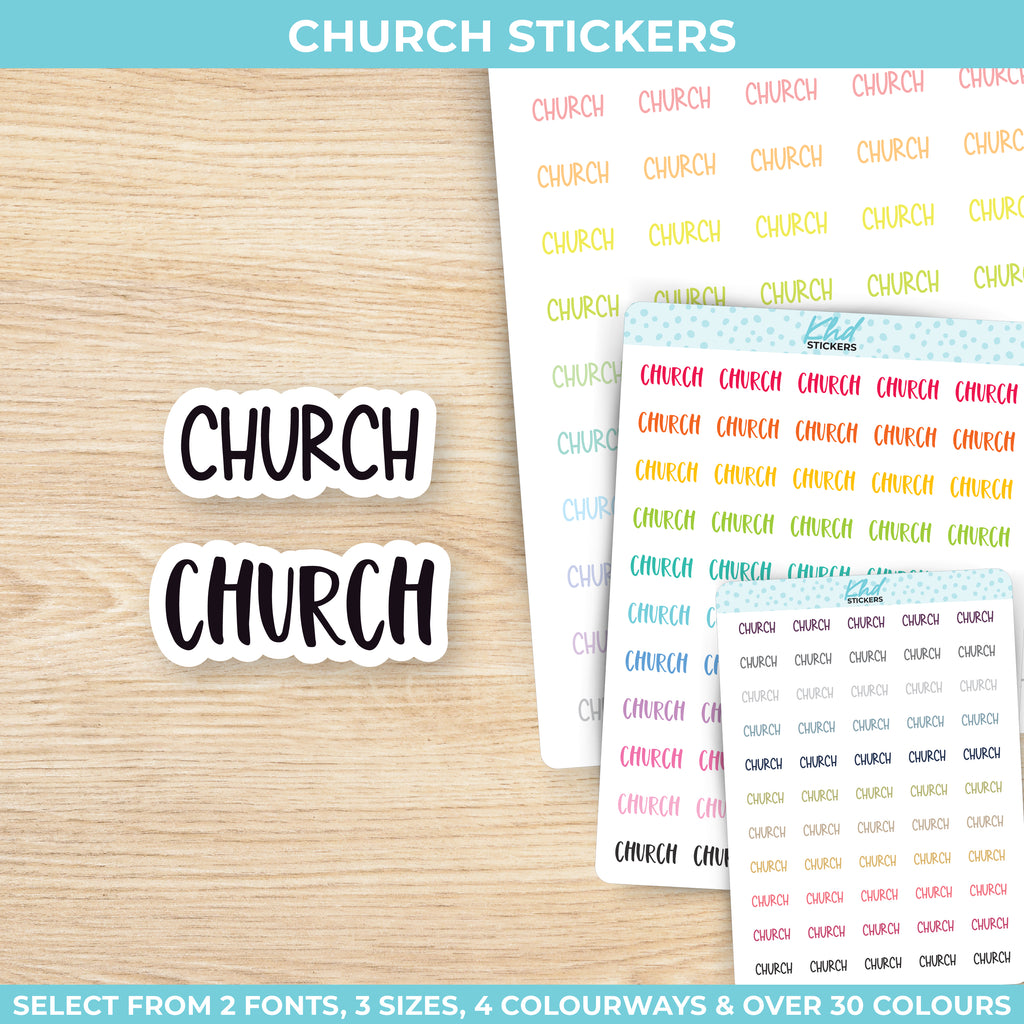 Church Planner Stickers Small