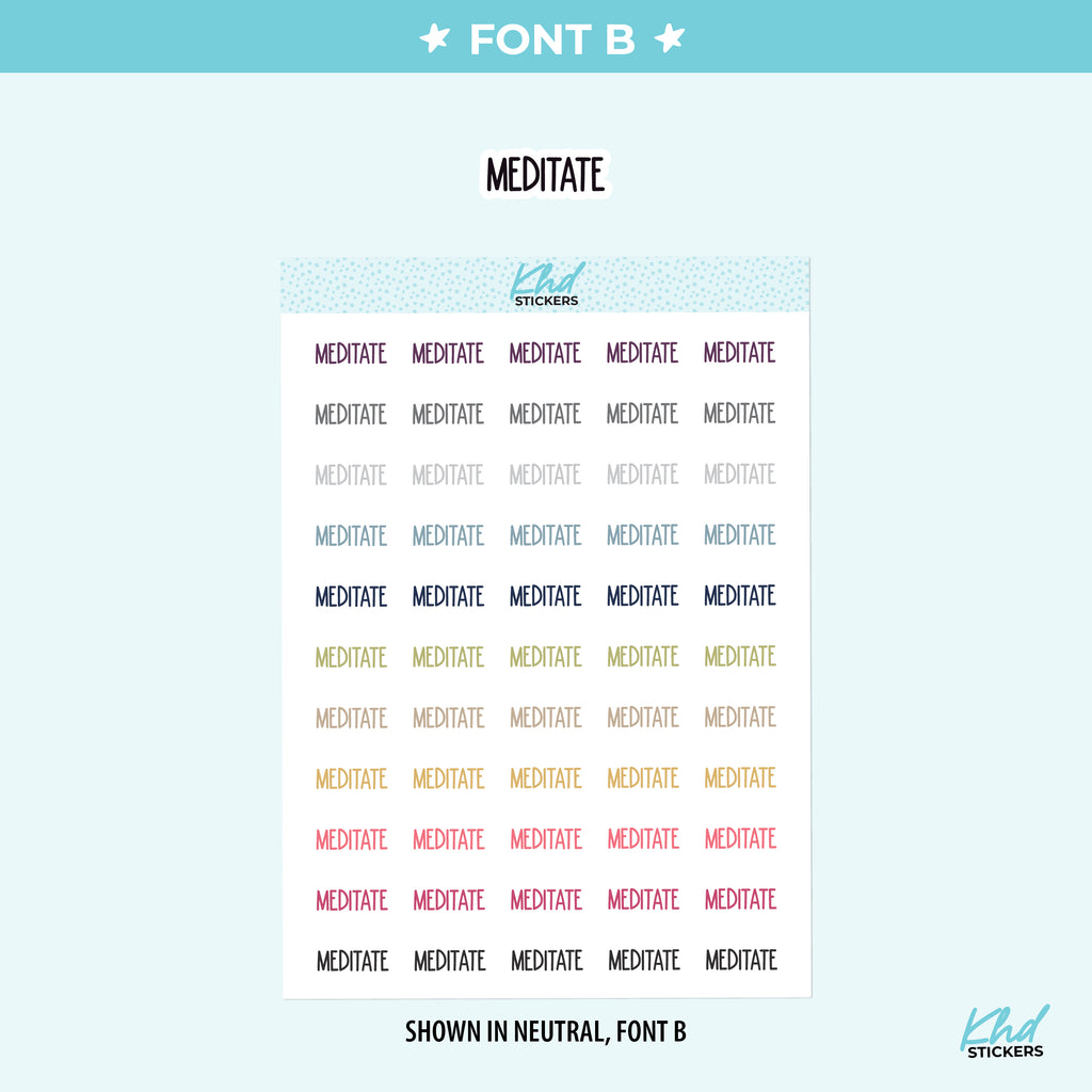 Mediate Planner Stickers Small