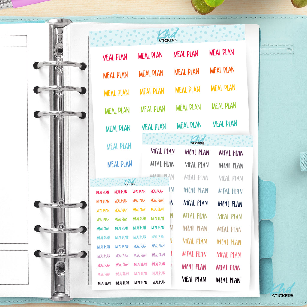 Meal Plan Planner Stickers Small