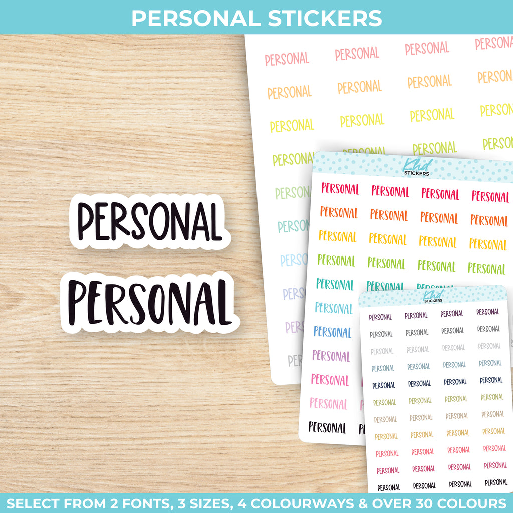 Personal Planner Stickers Small