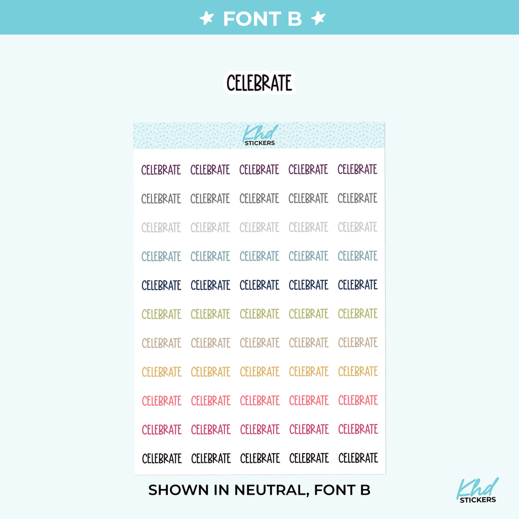 Celebrate Planner Stickers Small