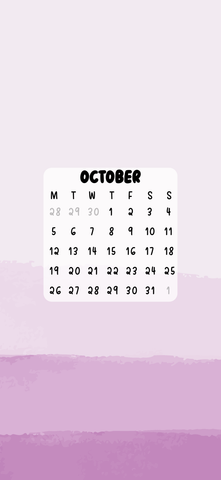 Phone — With Calendar — October 2026