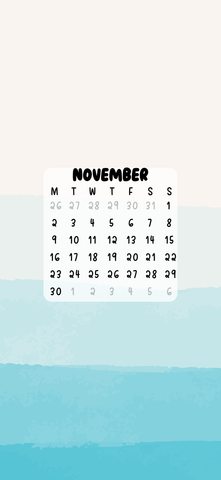 Phone — With Calendar — November 2026