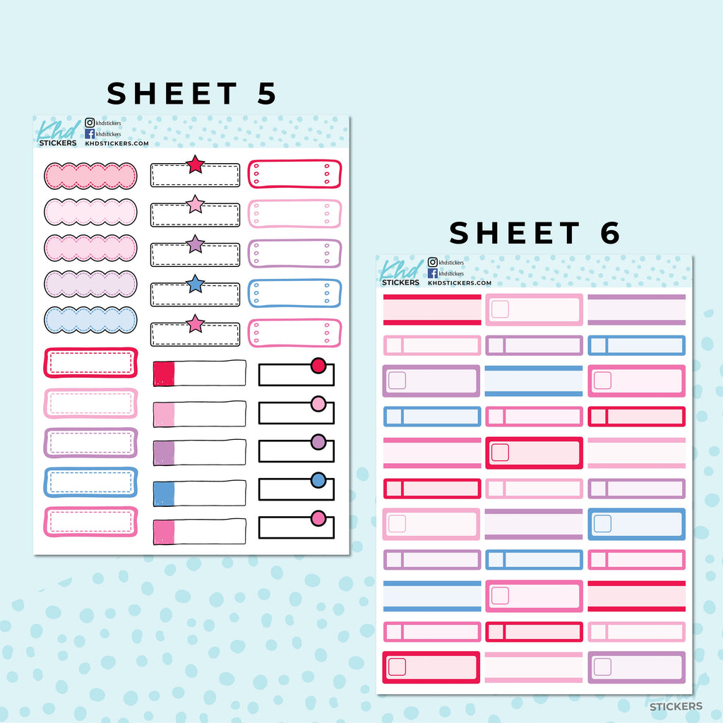 Monthly Functional Planner Sticker Kit - The Brights - Planner Stickers - Kit 4803