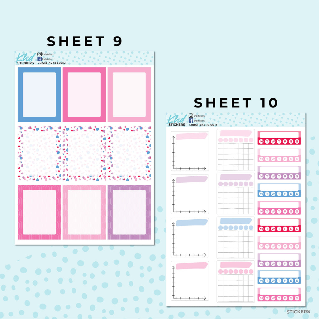 Monthly Functional Planner Sticker Kit - The Brights - Planner Stickers - Kit 4803