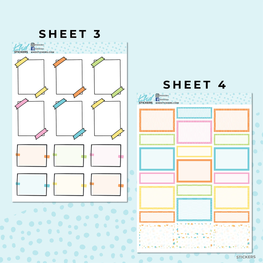 Monthly Functional Planner Sticker Kit - Pretty In Pastel - Planner Stickers - Kit 4805