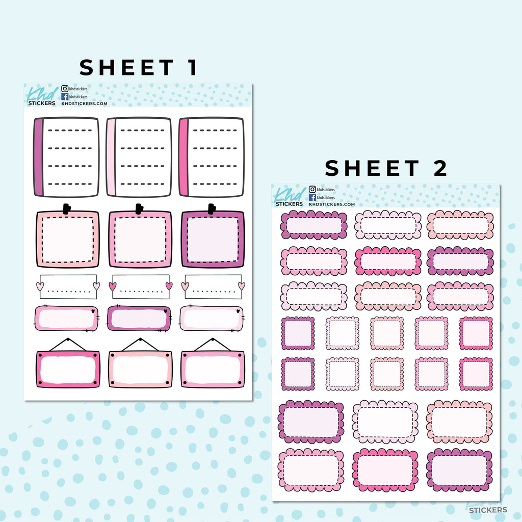 Monthly Functional Planner Sticker Kit - Pretty In Pink