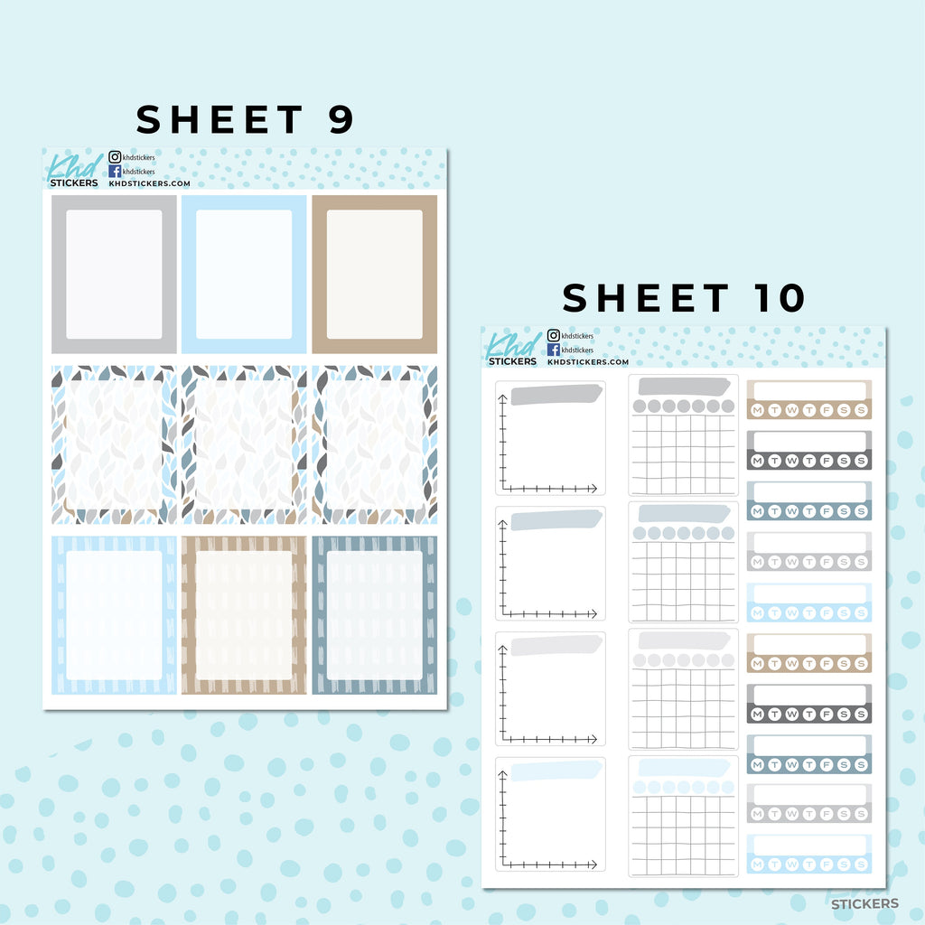 Monthly Functional Planner Sticker Kit - In The River - Planner Stickers - Kit 4809