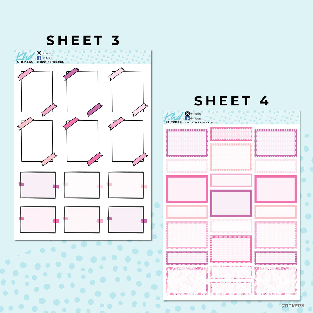 Monthly Functional Planner Sticker Kit - Pretty In Pink