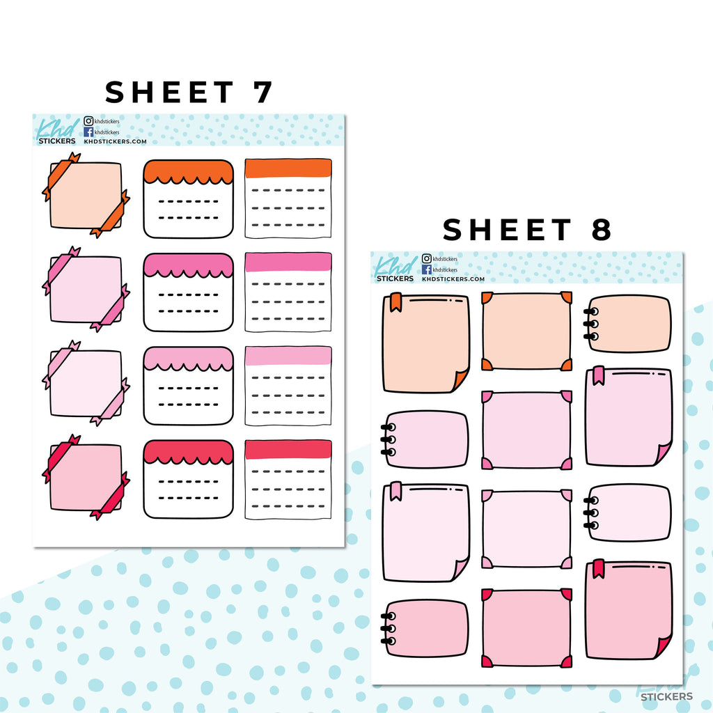 16 Sheets - Monthly Functional Planner Sticker Kit - Summer - Planner Stickers - Kit 4810