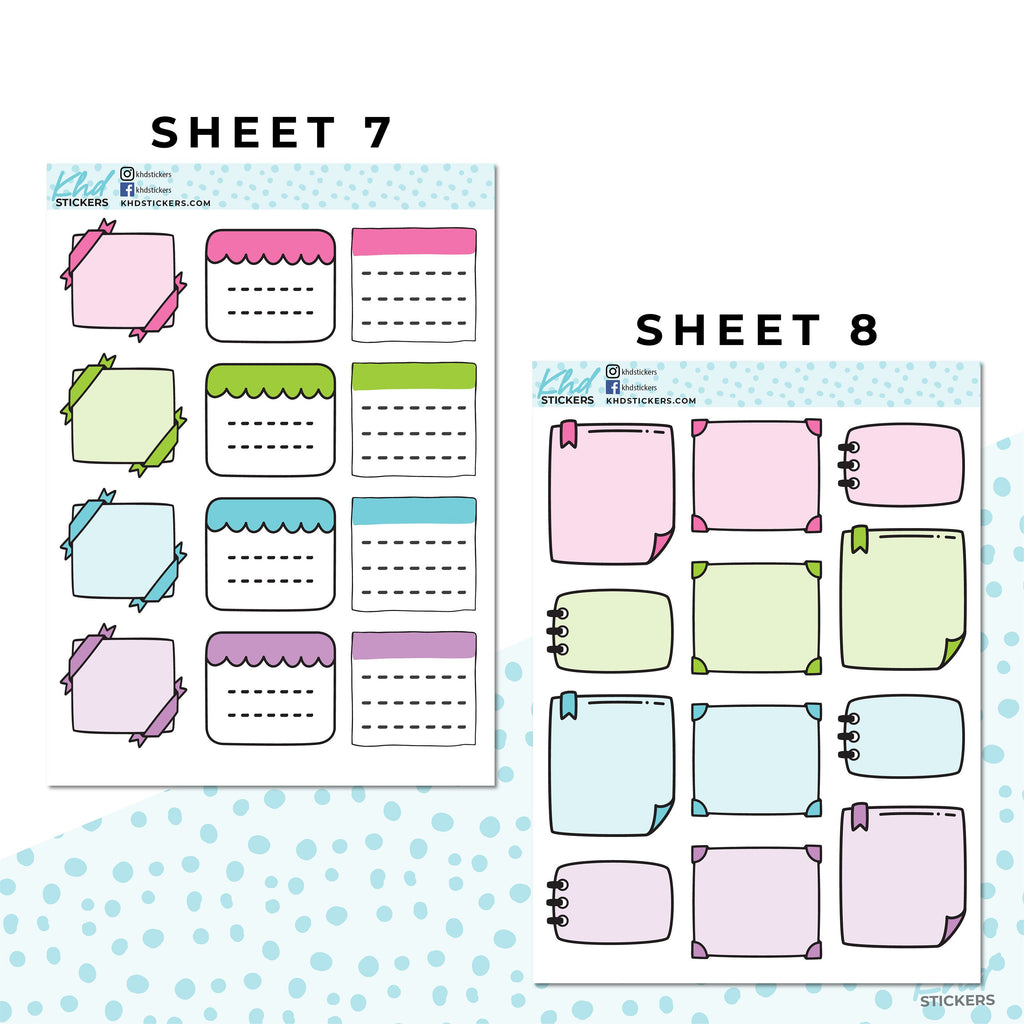 16 Sheets - Monthly Functional Planner Sticker Kit - Carnation - Planner Stickers - Kit 4811