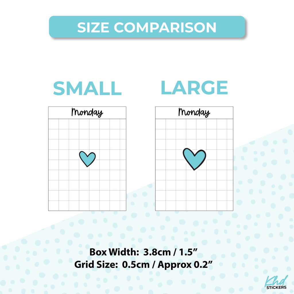 Small or Large Heart Stickers