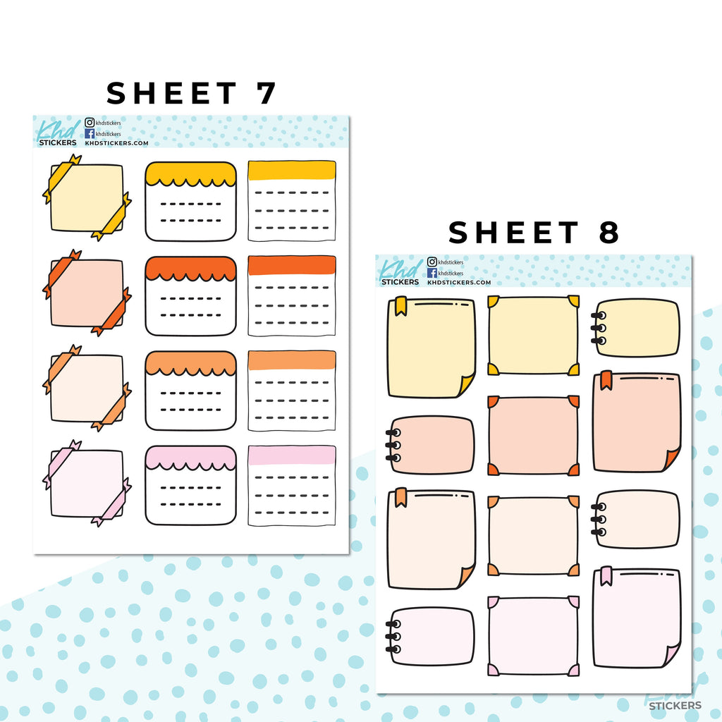 16 Sheets - Monthly Functional Planner Sticker Collection - Planner Stickers - Kit 4812