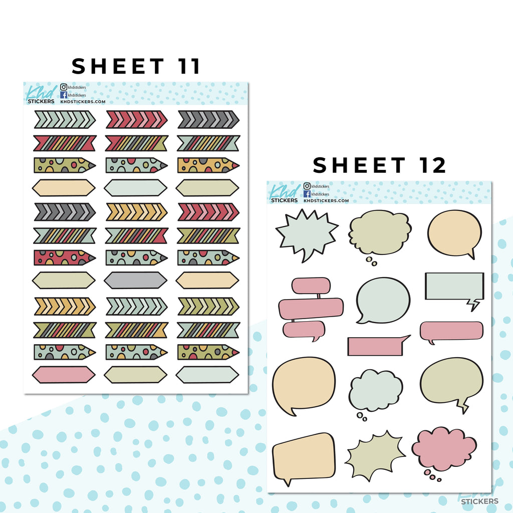 Monthly Functional Planner Sticker Kit - Nan's Kitchen - Planner Stickers - Kit 4808