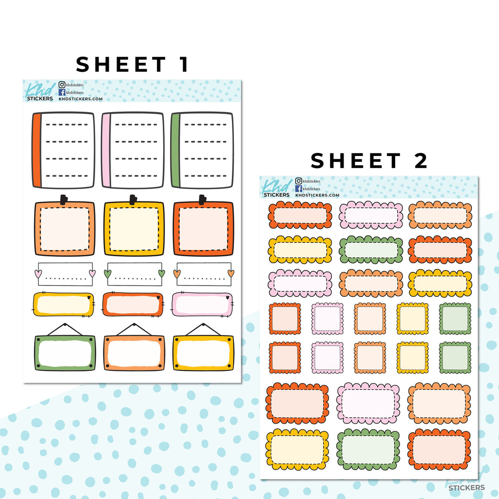 16 Sheets - Monthly Functional Planner Sticker Collection - Planner Stickers - Kit 4812