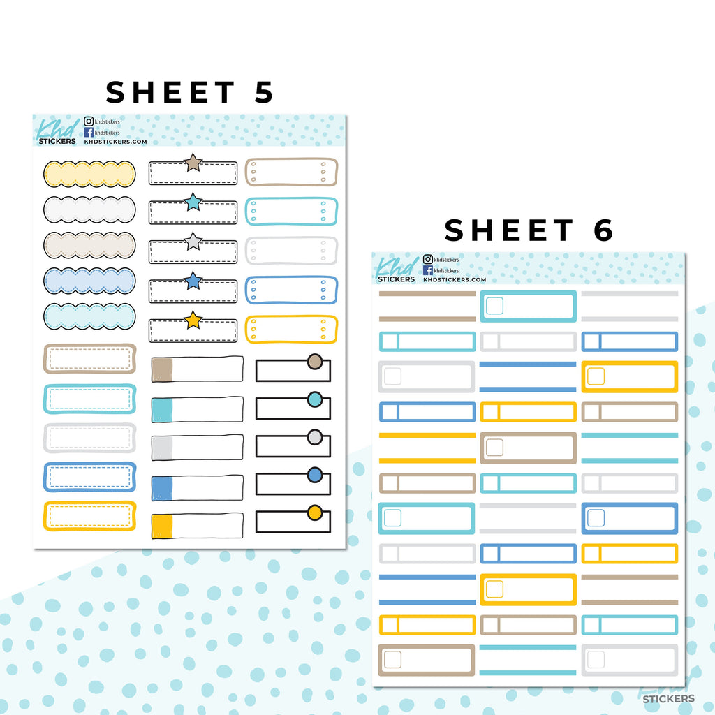 16 Sheets - Monthly Functional Planner Sticker Kit - Summer - Planner Stickers - Kit 4816