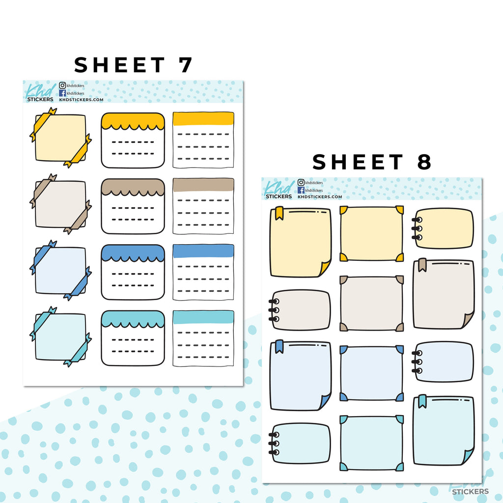 16 Sheets - Monthly Functional Planner Sticker Kit - Summer - Planner Stickers - Kit 4816