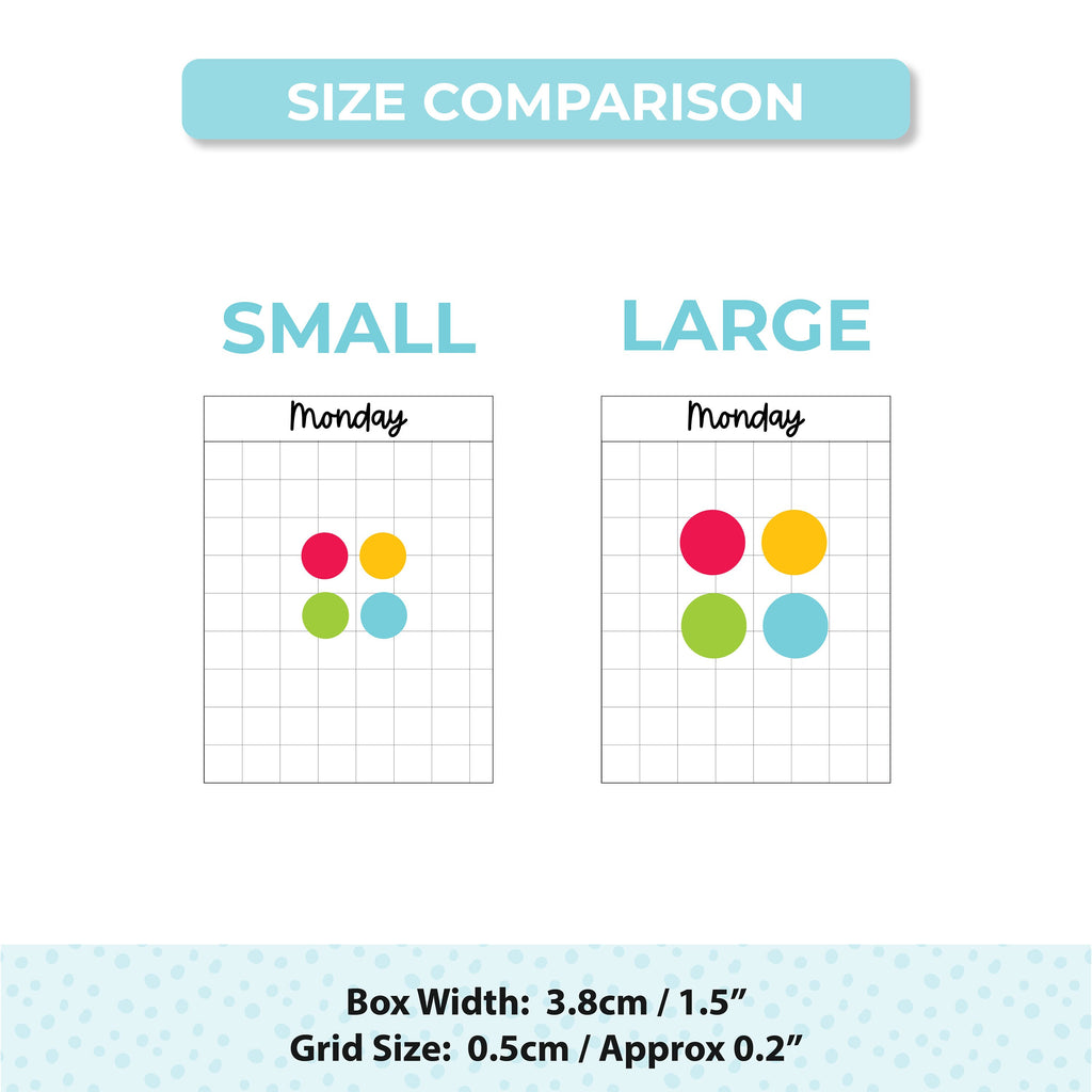 Solid Colour Dots Planner Stickers