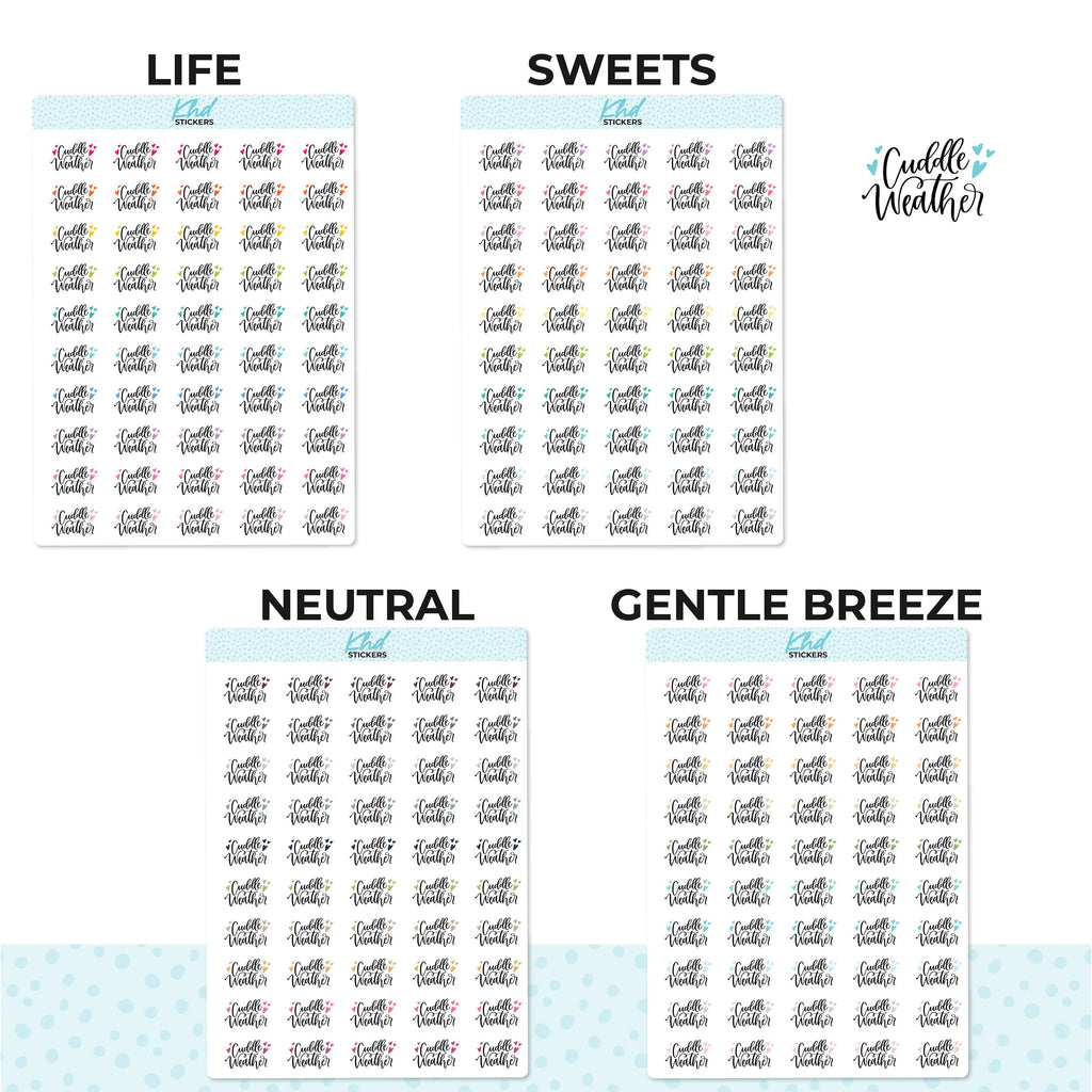 Cuddle Weather Planner Stickers