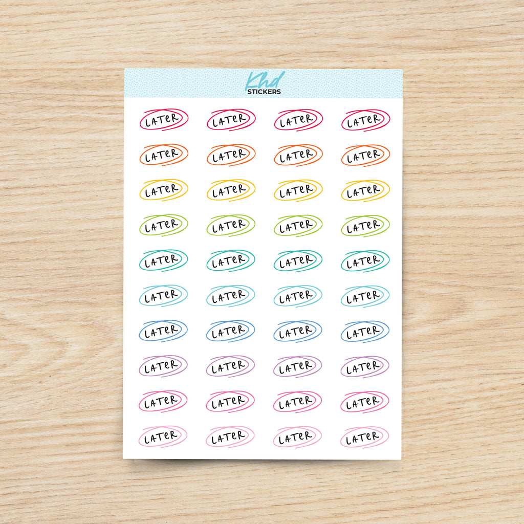 Later Planner Stickers